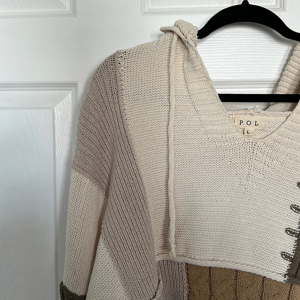 Boho Patchwork Sweater Hoodie